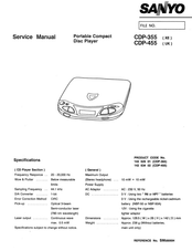 Sanyo CDP-455 Service Manual
