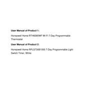 Honeywell RTH6580WF Quick Start Manual