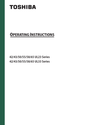 Toshiba 55UL2363DB Operating Instructions Manual