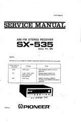 Pioneer SX-535 Service Manual