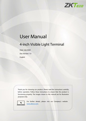 ZKTeco SpeedFace-V4L Pro Series User Manual