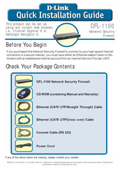 D-Link DFL-1100 Quick Installation Manual