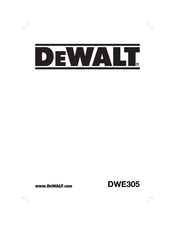 DeWalt DWE305 Original Instructions Manual