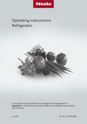 Miele K 7797 Series Operating Instructions Manual