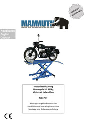 Mammuth ML37KH Installation And Operating Instructions Manual