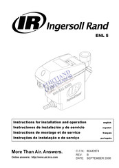 Ingersoll-Rand ENL 5 Instructions For Installation And Operation Manual