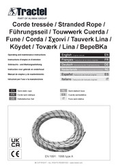 Tractel RLX A13.0 TIROPE type A Operating And Maintenance Instructions Manual
