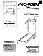 Sears PRO-FORM XL CROSSWALK User Manual
