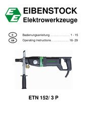 EIBENSTOCK ETN 152/ 3 P Operating Instructions Manual