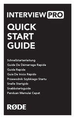 RODE Microphones INTERVIEW PRO Quick Start Manual