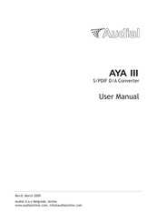 Audial AYA III User Manual