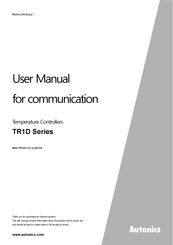 Autonics TR1D Series User Manual