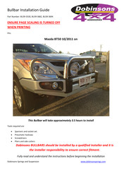 Dobinsons BU39-3682 Installation Manual