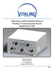 VIS-A-VIS VITALINQ 94A-07 BT Operation And Installation Manual