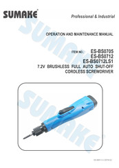 Sumake ES-BS0705 Operation And Maintenance Manual