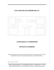 Electro-mech 1340 Owner's Handbook Manual