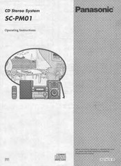 Panasonic SCPM01 - CD STEREO SYSTEM Operating Instructions Manual