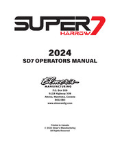 Elmer's SUPER 7 HARROW Operator's Manual