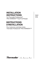 Thermador PRO-HARMONY DP30 Installation Instructions Manual