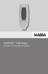 Kaba simplex 7106 series Installation Instructions Manual