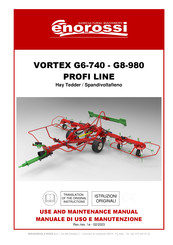enorossi VORTEX G8-980 PROFI LINE Use And Maintenance Manual