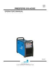 Lincoln Electric SAF-FRO PRESTOTIG 315 AC/DC Operator's Manual