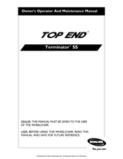 Invacare Top End Terminator SS Owner's Operator And Maintenance Manual