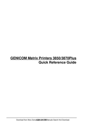 Genicom 3870Plus Quick Reference Manual