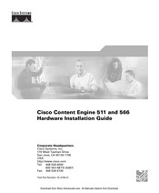 Cisco CE-511 Hardware Installation Manual