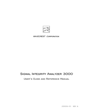 Wavecrest Signal Integrity Analyzer 3000 User Manual