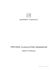 Wavecrest DTS-550 User Manual