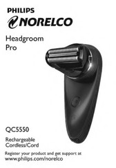 Philips Norelco Headgroom Pro QC5550 Instruction Manual