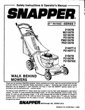 Snapper P21357B Operator's Manual
