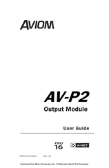 Aviom Pro16 AV-P2 User Manual