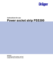 Dräger PSS300 Instructions For Use Manual