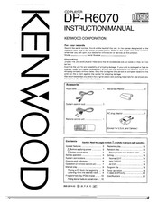 Kenwood DP-R6070 Instruction Manual