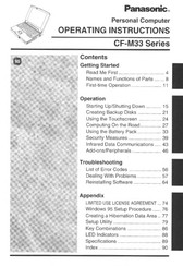 Panasonic CF-M33 Series Operating Instructions Manual