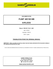 SAMES KREMLIN PUMP 40C100 WB AIRLESS Manual