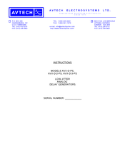 Avtech AVX-D-3-PS Instructions Manual