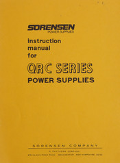 Raytheon SORENSEN QRC40-30A Instruction Manual