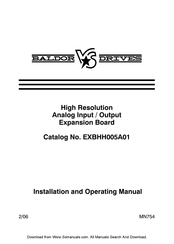 Baldor EXBHH005A01 Installation And Operating Manual