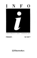 Electrolux EU 1321 T Instruction Booklet