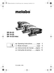 Metabo SR 10-23 Operating Instructions Manual