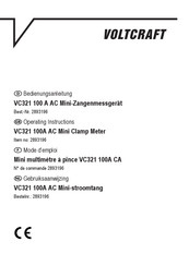 VOLTCRAFT 2893196 Operating Instructions Manual