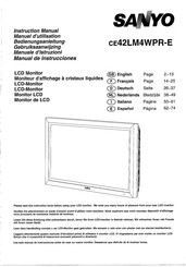 Sanyo CE42LM4WPR-E Instruction Manual