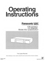 Panasonic AG-TL350P Operating Instructions Manual