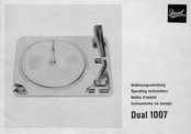 Dual 1007 Operating Instructions Manual