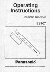 Panasonic ES-107 Operating Instructions Manual