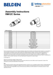 Belden Lumberg Automation RM12C-MSSV4AD-CAT5 Assembly Instructions Manual