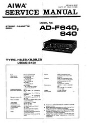 Aiwa AD-F640 Service Manual